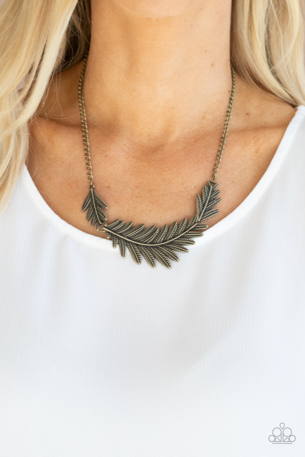 Queen Of The QUILL- Brass Necklace- Paparazzi Accessories