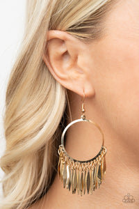 Radiant Chimes- Gold Earrings- Paparazzi Accessories