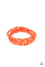 Load image into Gallery viewer, Radiantly Retro- Orange and Silver Bracelets- Paparazzi Accessories