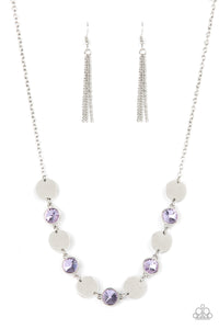 Refined Reflections- Purple and Silver Necklace- Paparazzi Accessories