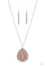Load image into Gallery viewer, Retro Prairies- Multicolored Silver Necklace- Paparazzi Accessories