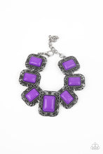 Load image into Gallery viewer, Retro Rodeo- Purple and Silver Bracelet- Paparazzi Accessories