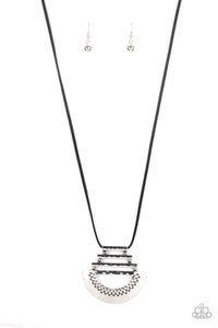 Rise and SHRINE- Silver and Black Necklace- Paparazzi Accessories