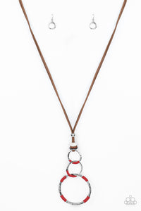 Rural Renovation- Red and Silver Necklace- Paparazzi Accessories