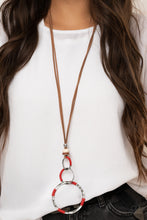 Load image into Gallery viewer, Rural Renovation- Red and Silver Necklace- Paparazzi Accessories