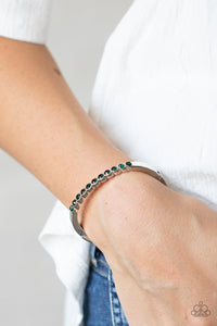 Stellar Beam- Green and Silver Bracelet- Paparazzi Accessories