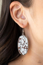 Load image into Gallery viewer, Stone Sculptures- White and Brown Earrings- Paparazzi Accessories