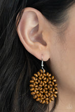 Load image into Gallery viewer, Summer Escapade- Brown and Silver Earrings- Paparazzi Accessories