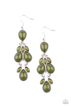 Load image into Gallery viewer, Superstar Social- Green and Silver Earrings- Paparazzi Accessories