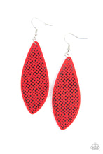 Load image into Gallery viewer, Surf Scene- Red and Silver Earrings- Paparazzi Accessories
