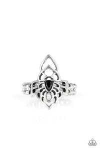 Taj MAHALO- Black and Silver Ring- Paparazzi Accessories