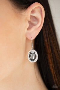 The Modern Monroe- White and Silver Earrings- Paparazzi Accessories