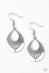 Totally Terrestrial- Silver Earrings- Paparazzi Accessories