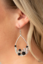 Load image into Gallery viewer, Town Car- Black and Silver Earrings- Paparazzi Accessories