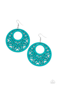 Tropical Reef- Blue and Silver Earrings- Paparazzi Accessories
