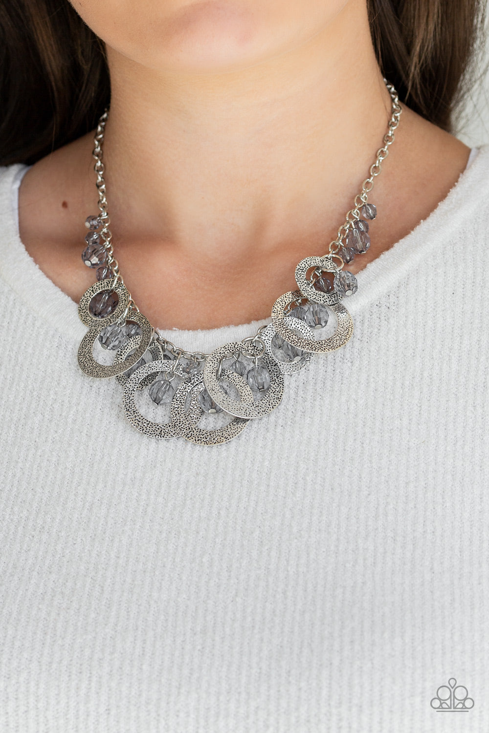 Turn It Up- Silver Necklace- Paparazzi Accessories