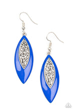 Load image into Gallery viewer, Venetian Vanity- Blue and Silver Earrings- Paparazzi Accessories