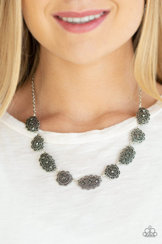 Vintage Vogue- Silver Necklace- Paparazzi Accessories