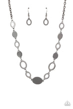 Load image into Gallery viewer, Working OVAL-Time- Gunmetal Necklace- Paparazzi Accessories