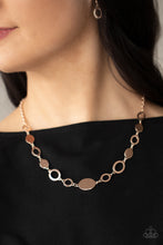 Load image into Gallery viewer, Working OVAL-time- Rose Gold Necklace- Paparazzi Accessories