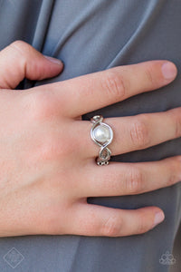 Finest Of Them All- White and Silver Ring- Paparazzi Accessories