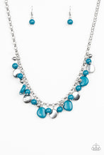 Load image into Gallery viewer, Flirtatiously Florida- Blue and Silver Necklace- Paparazzi Accessories