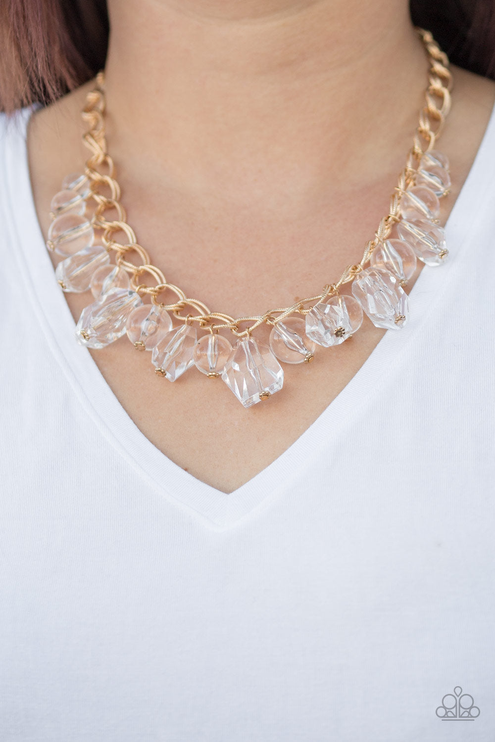 Gorgeously Globetrotter- Gold Necklace- Paparazzi Accessories