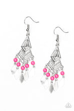 Load image into Gallery viewer, Island Import- Pink and Silver Earrings- Paparazzi Accessories