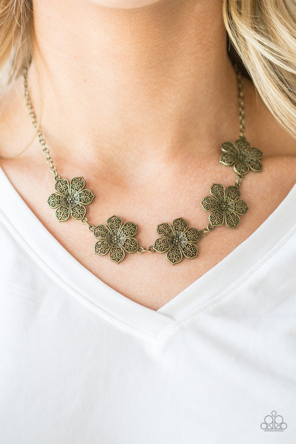 Island Maven- Brass Necklace- Paparazzi Accessories