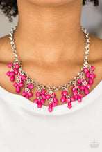 Load image into Gallery viewer, Modern Macarena- Pink and Silver Necklace- Paparazzi Accessories
