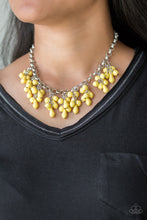 Load image into Gallery viewer, Modern Macarena- Yellow and Silver Necklace- Paparazzi Accessories