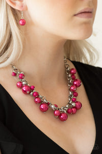 The Upstater- Pink and Silver Necklace- Paparazzi Accessories