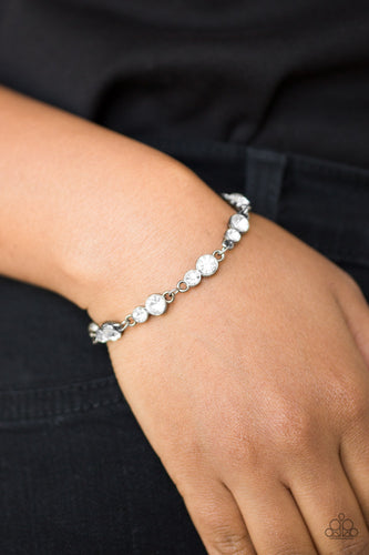 Twinkle Twinkle Little STARLET- White and Gunmetal Bracelet- Paparazzi Accessories