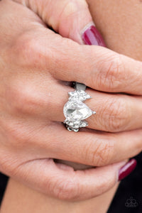 Yas Queen- White and Silver Ring- Paparazzi Accessories