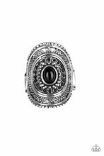 Load image into Gallery viewer, Adventure Venture- Black and Silver Ring- Paparazzi Accessories