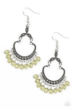 Load image into Gallery viewer, Babe Alert- Green and Silver Earrings- Paparazzi Accessories