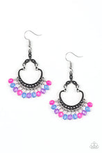 Load image into Gallery viewer, Babe Alert- Multicolored Silver Earrings- Paparazzi Accessories