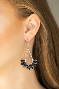 Be On Guard- Black and Silver Earrings- Paparazzi Accessories