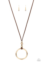 Load image into Gallery viewer, BLING into Focus- Brown and Gold Necklace- Paparazzi Accessories