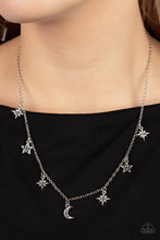 Load image into Gallery viewer, Cosmic Runway- Silver Necklace- Paparazzi Accessories