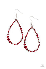 Load image into Gallery viewer, Diva Dimension- Red and Silver Earrings- Paparazzi Accessories