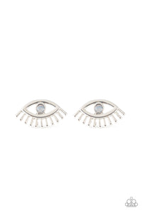 Dont Blink- Multicolored Silver Earrings- Paparazzi Accessories