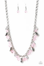 Load image into Gallery viewer, Downstage Dazzle- Pink and Silver Necklace- Paparazzi Accessories