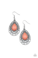 Load image into Gallery viewer, Dream STAYCATION- Orange and Silver Earrings- Paparazzi Accessories