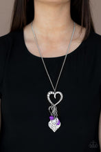 Load image into Gallery viewer, Flirty Fashionista- Purple and Silver Necklace- Paparazzi Accessories
