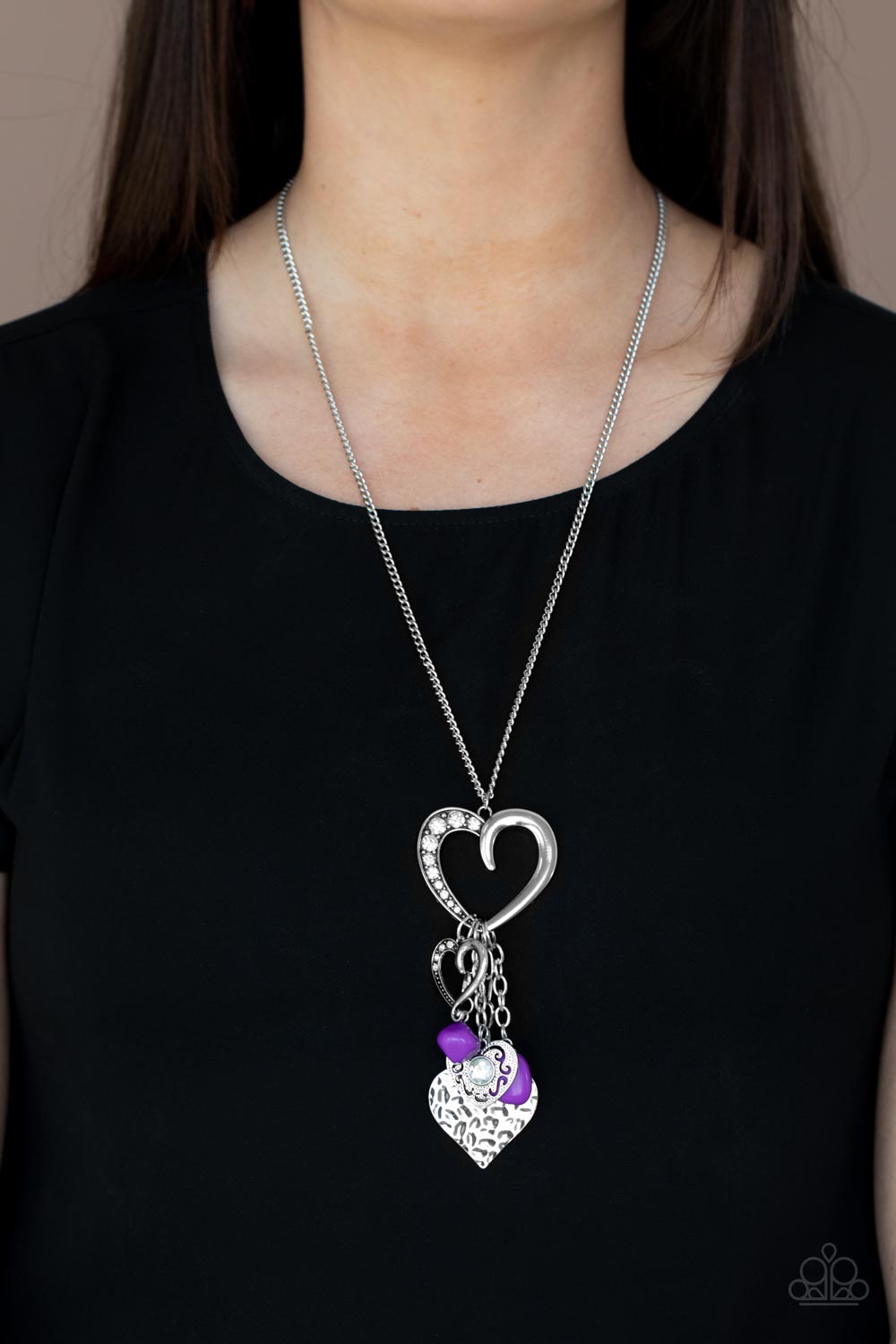Flirty Fashionista- Purple and Silver Necklace- Paparazzi Accessories