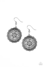 Load image into Gallery viewer, Flower Shop Sparkle- White and Silver Earrings- Paparazzi Accessories