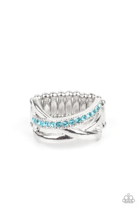 Forever Flawless- Blue and Silver Ring- Paparazzi Accessories
