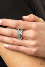 Load image into Gallery viewer, Forever Flawless- Blue and Silver Ring- Paparazzi Accessories