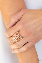 Load image into Gallery viewer, Get Your FRILL- Rose Gold Ring- Paparazzi Accessories